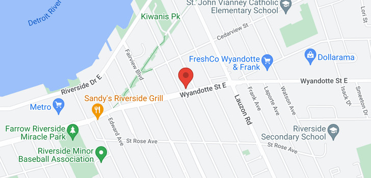 map of 7640 Wyandotte STREET East